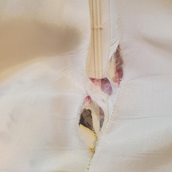 RICKIE FREEMAN for TERI JON Floral Cotton Dress Sz 10 has a lining flaw - Picture 13 of 13